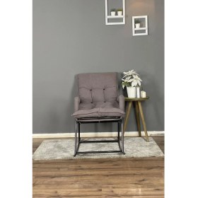 Resim Hmplast Sallanır Sandalye & Dinlenme Koltuğu, Sallanan Sandalye, Tv Koltuğu, Yastıklı Leke Tutmaz Kumaş | Füme 