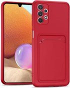 Resim Kipgsm Samsung Galaxy A33 İçin Kılıf Kamera Korumalı Kartlıklı Yumuşak Kadife Slikon Kartvizit Kapak 