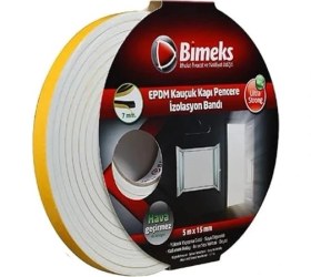 Resim AyrStore Epdm Kauçuk Kapı Pencere Bandı 7MMX15MMX5MT Beyaz 1008004 