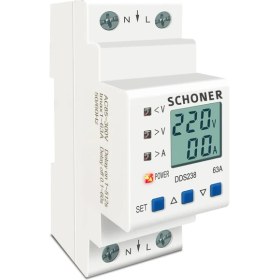 Resim SCHONER VOLTAJ KORUYUCU YÜKSEK-DÜŞÜK VOLTAJ/AKIM KORUMA 63A 