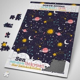 Resim Kişiye Özel Gökyüzü Temalı Puzzle 