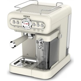 Resim Karaca Vintage Craft Süt Hazneli Espresso, Latte ve Capuccino Makinesi Cream 