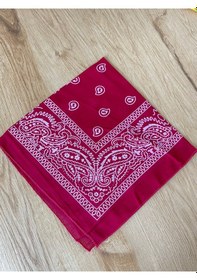 Resim Pamuklu Klasik Desen Unisex Bandana Renkli Bandana Etnik Desenli A Kalite Bandana Bordo 