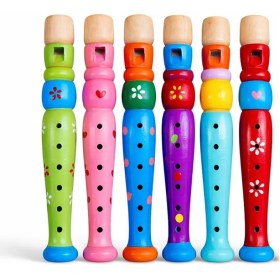 Resim Ahşap Renkli Flüt Küçük 