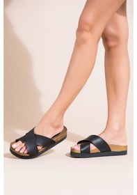 Resim Fox Shoes Siyah Kadın Terlik B777742209 
