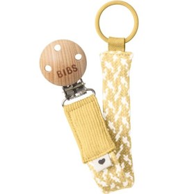 Resim Bibs Paci Braid Emzik Askısı - Pale Butter/Ivory Mavi 