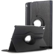 Resim TEKNETSTORE Apple Ipad 5. 6. Nesil 2017 2018 9.7" Inc Tablet Standlı 360° Dönebilen Deri Kılıf Leather Case 