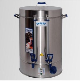 Resim Tuğra Elektrikli Semaver 250 Bardak 23 Litre Çay Makinesi Otomatı Çaycı Krom 