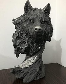 Resim Veranın Fırçası Polyester Kurt Heykeli 