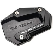 Resim Tongdashop Ducati V2 V4 S 950 1100 1200 S Gt 1260 Monster 696 821 Motorcycle Cnc Alüminyum Yan Sehpa Uzantısı Siyah 
