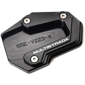 Resim Tongdashop Ducati V2 V4 S 950 1100 1200 S Gt 1260 Monster 696 821 Motorcycle Cnc Alüminyum Yan Sehpa Uzantısı Siyah 