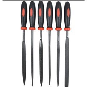 Resim Yapı 6 Parça Mini Eğe Seti - 18CM Ince Işçilik Saatçi Eğe ve Törpü Seti (Sarı Renk) 