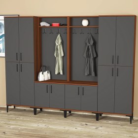 Resim Kalender Dekor Rose-1-1-4-4 Portmanto Vestiyer Ayakkabılık RS07 