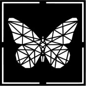 Resim Geometrik Kelebek Sticker 30 x 30 cm 