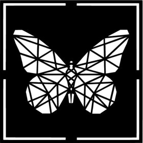 Resim Geometrik Kelebek Sticker 30 x 30 cm 