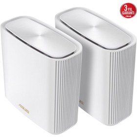 Resim ASUS Zenwıfı Xt9-w Ax7800 Wıfı-6 Gamıng Mesh Router 2-li Paket Beyaz 