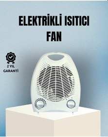 Resim Fanlı Elektrikli Isıtıcı 3 Kademeli Isı Ayarı Ve Güvenli Kullan 