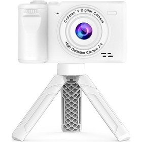 Resim Geeroyoo Çocuklar İçin 1080p Hd 12mp Dijital Fotoğraf Makinesi, 2.4" Ips Ekran, Mini Tripod Ve Şarj Kablosu Dahil 