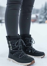 Resim U.S. Polo Assn. KadınBot Kar Botu JE-986 Siyah 
