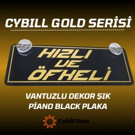 Resim Cybill Store Hızlı ve Öfkeli Altın Yazılı Gold Serisi Vantuzlu Dekor Pleksi Plaka 