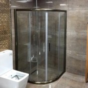 Resim Özel Duş Özelduş 80*80 cm Bronz Profil 5mm Şeffaf Cam Duşakabin..teknesiz 