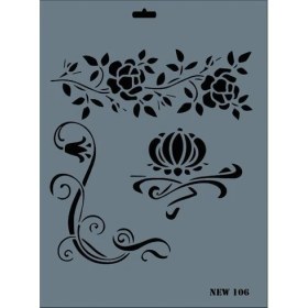 Resim Bucuks Mey Ithalat® Rich New Seri N-106 Stencil 35X25 cm 