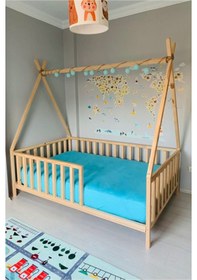 Resim Köşk_Mobilya Rüya Montessori Bebek Ve Çocuk Karyolası Doğal Ahşap Yatak 