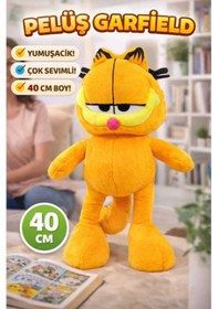 Resim Garfield Peluş Oyuncak 40 Cm Hediyelik Uykucu Uyku Arkadaşı Sarı 