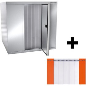 Resim Paslanmaz Çelik Derin Dondurucu Oda - 1800 x 1500mm - 3,47m³ - Pvc Perde Dahil 