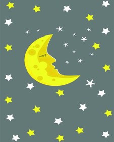 Resim Ay Dede Çocuk Oyun Halısı Dekhera C6179 - 140X300 / Deri Taban 