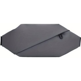 Resim Cordial Gri Minimalist Crossbody Bel Erkekler İçin Su Geçirmez Spor Koşu Bel Çantası Gri 