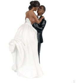 Resim Düğün Reçine Damat Ve Gelin Çift Heykelcik Kek Standı Topper Aksesuarları 