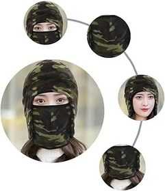 Resim TTPSRY Tam yüz maskesi, polar kar maskesi, kış beresi, kayak maskesi, termal yüz koruması, dış mekan şapkası, boyun ısıtıcı 