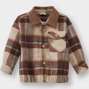 Resim Defacto Erkek Bebek Kareli Flanel Uzun Kollu Gömlek F7642a525wnbg286 Bej 