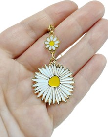 Resim biuti Metal İkili Papatya Araba Dikiz Ayna Süsü Hediyelik Aksesuar Araba Hediyesi 