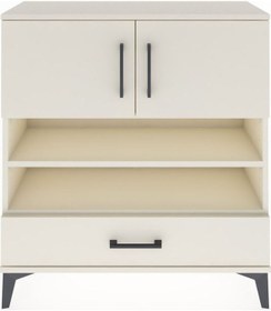 Resim Arges Şifonyer 4 Raflı Tek Çekmeceli 2 Kapaklı 88x30x96 Aytaş... Aytaşı 