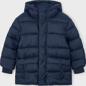 Resim Mayoral Erkek Çocuk Kapüşonlu Uzun Anorak Mont Lacivert - 6 Yaş 