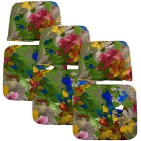 Resim Knsz minder seti 3 lü zng&mğr&uslu çiçek desen oturma ve sırt tel sandalyesi minderi bir arada 