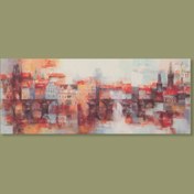 Resim Q-Art Kanvas Tablo Houses - 40x100 cm 