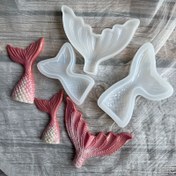 Resim 3'lü Set Denizkızı Kuyruğu Silikon Kalıp, Pişirme Kalıbı, Balık Kuyruğu Kalıbı, Süper Ayna Yüzeyli Kalıp, Epoksi Reçine, Kendin Yap Sabun, Kendin Yap Mum, Alçı, El Sanatları için Uygun, El Yapımı Hediyeler, DIY Anahtarlıklar 
