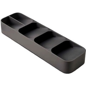 Resim Siyah 5 Bölmeli Çekmece Içi Kaşıklık Çatal Kaşık Düzenleyici 
