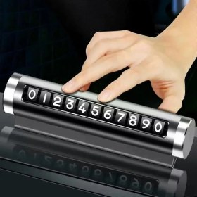Resim FRY Telefon Numarası Plaka Silindiri Ayarı Renkli Metal Alüminyum Araba Geçici Park Kartı Evrensel Moda Oto Aksesuarları (5358) 