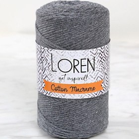 Resim Loren Cotton Macrame Gri - R081 - 34358 
