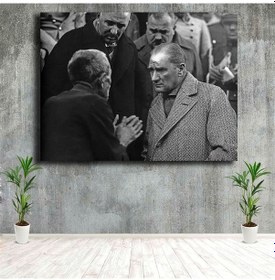 Resim Halk Ile Konuşan M. K. Atatürk Tablosu 