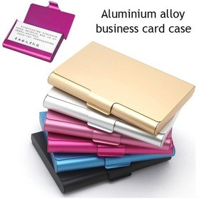 Resim Yaratıcı Kartvizitlik Paslanmaz Çelik Alüminyum Tutucu Metal Kutu Kapağı Kredi Erkekler Kartvizitlik Kart Metal Cüzdan Çok Renkli 