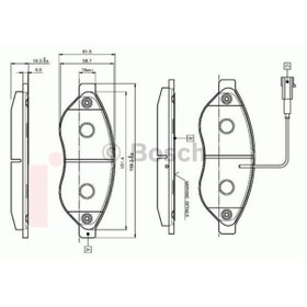 Resim BOSCH 0986TB2944 Fren Balatası Ön Fişli Ducato / Boxer 06- / Jumper 06- 14Q 