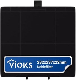 Resim VIOKS Aktif karbon filtresi, davlumbaz, 232 x 237 x 22 mm, Bosch DHZ5326 11026769 00705431 LZ53251 Z5101X1 için yedek filtre matı, davlumbaz Neff Constructa Bosch için filtre matı 