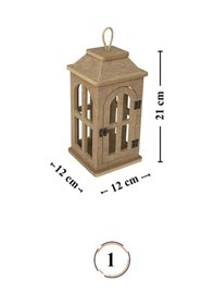 Resim S.tkoleksiyonhobiantikaahşap Boyanabilir Mdf Kare Ayaklı Dekoratif Fener, Şamdan , Mumluk 3 Lü Set 