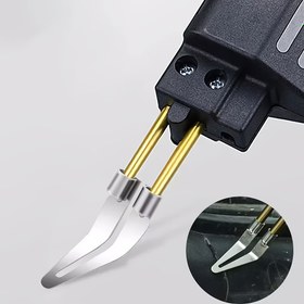 Resim 1 adet Dayanıklı Paslanmaz Çelik Pürüzsüz Başlıklı Altın Renkli Elektrotlarla - Verimli Kaynak için 45 Derece Dirsek Tasarımı - Araba Tamponları, Çamurluklar, Motosiklet Panelleri & PP Plastik Variller için İdeal 