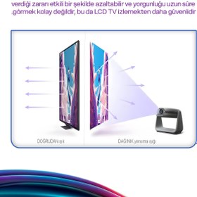 Resim EN SİGA Taşınabilir Sinema Projektörü 4k Bluetooth Android Akıllı Hoparlörlü Işıklı Gerçek 4k 
